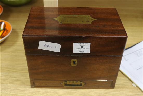 A Victorian mahogany apothecary box